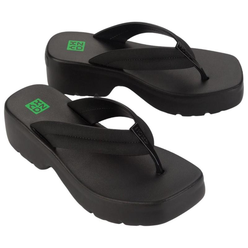 Plataforma Zaxy Ginga Grendene 18818 Preta - Sandália Feminina